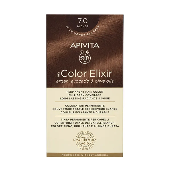 

Перманентное окрашивание My Color Elixir Apivita, цвет blonde