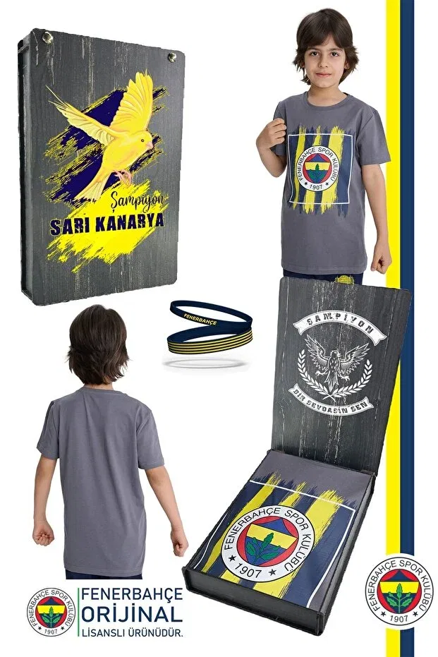 Детская футболка для девочек с принтом Fenerbahçe, Navy Blue