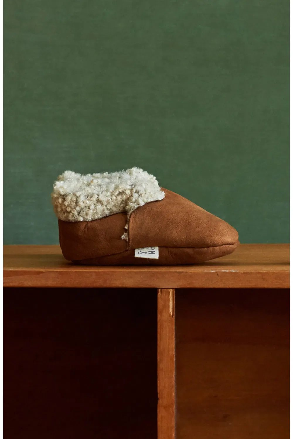 Детские ботинки на меху Nature Baby Genuine Shearling Lined Bootie, Cinnamon — фото 3