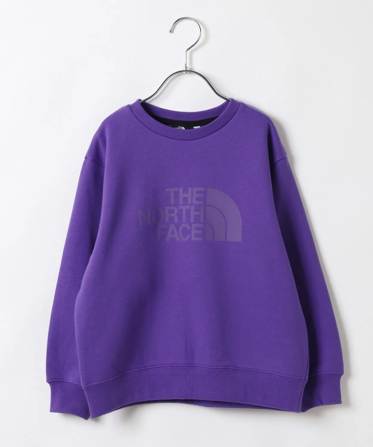 Детский свитшот с длинным рукавомс принтом THE NORTH FACE, Purple