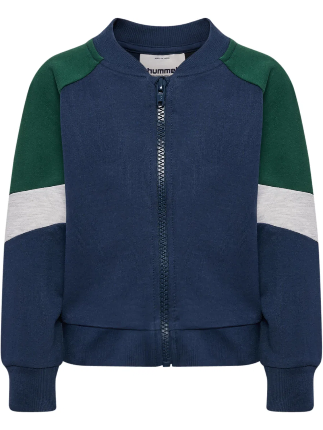Детская куртка на молнии с воротником-стойкой Loose Block Zip Jacket Hummel, Blau Navyblau Gletscherblau