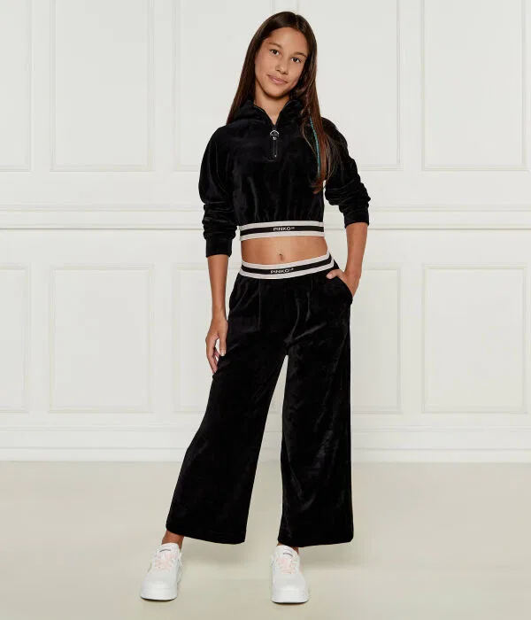 Детское худи для девочек Regular Fit Pinko Up, черный — фото 2
