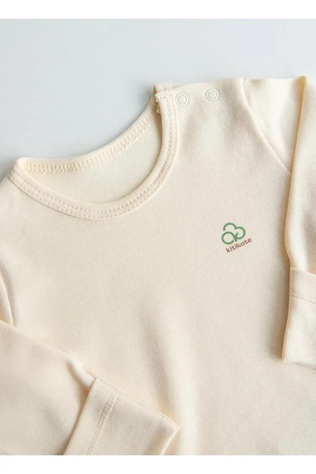 Детское боди с длинным рукавом Organic New Basic Long Sleeve Body Suit Kitikate, Natural — фото 4