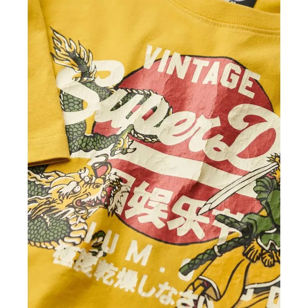 Мужская футболка с принтом Tokyo Superdry, Yellow — фото 4