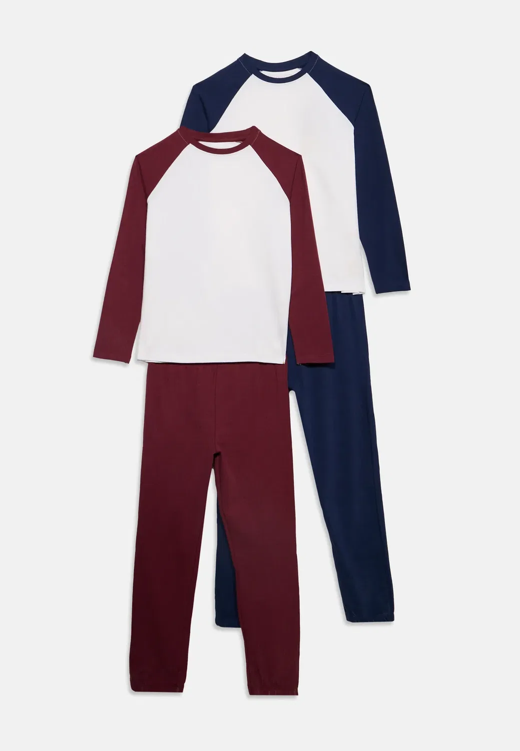 Комплект из 2 пижамных пижам Friboo By Zalando, Dark Blue/Bordeaux