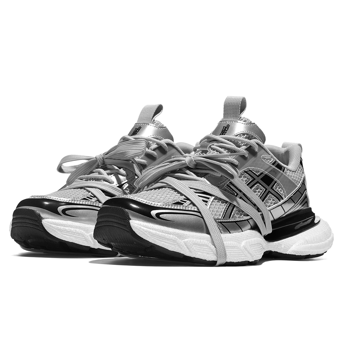 

DIKENROK Массивные кроссовки унисекс серебристые, цвет Silver