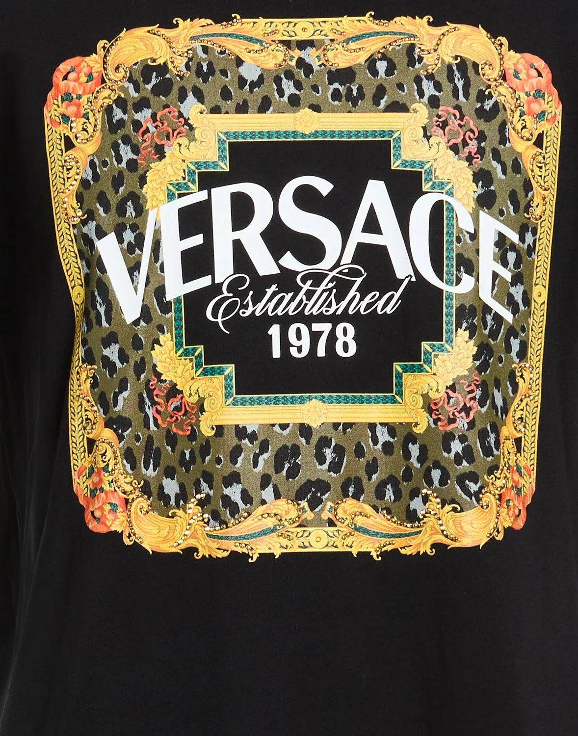 Мужская футболка с принтом Versace, черный — фото 4