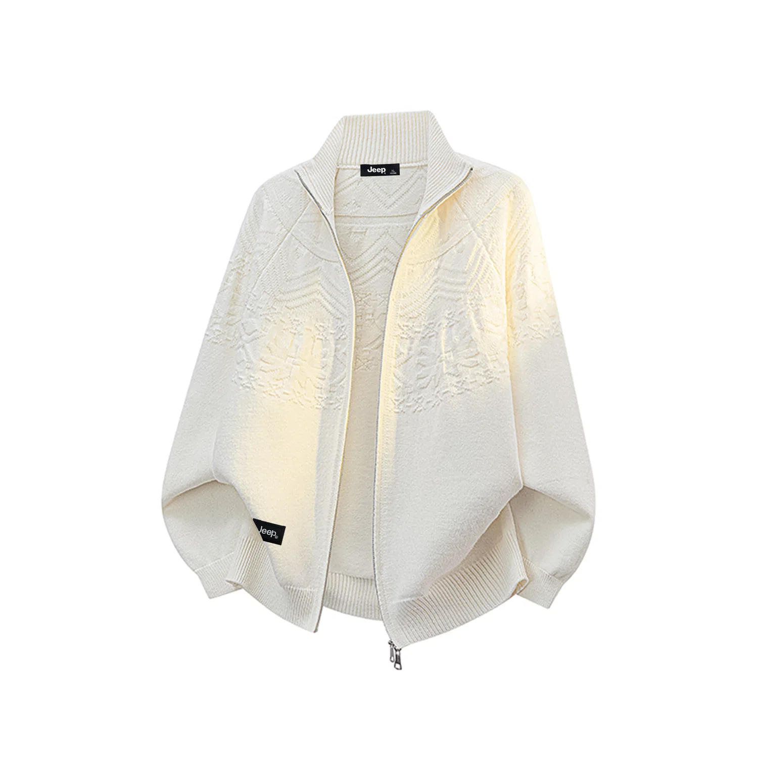 Детский свитер с воротником-стойкой Jeep Leisure Collection, Ecru