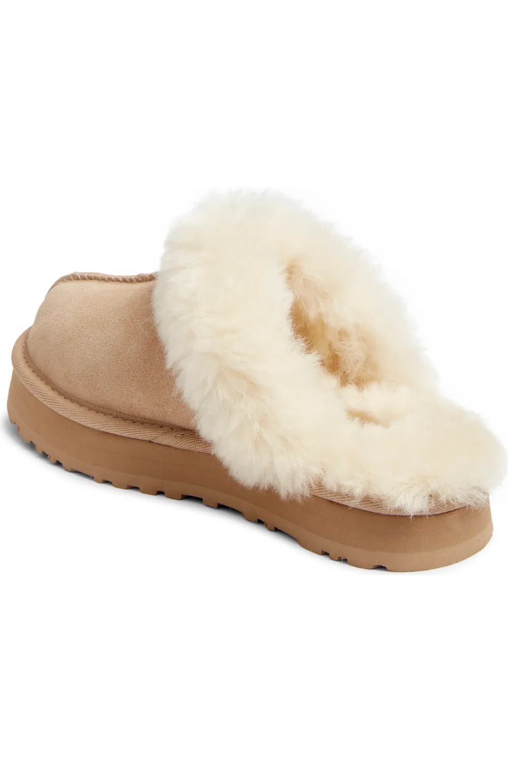 Детские тапочки слипперы на платформе Disquette UGG, Sand — фото 2