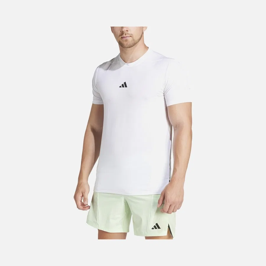 Мужская футболка с коротким рукавом Aeroready Designed For Training Workout Short-Sleeve adidas, Белый — фото 3