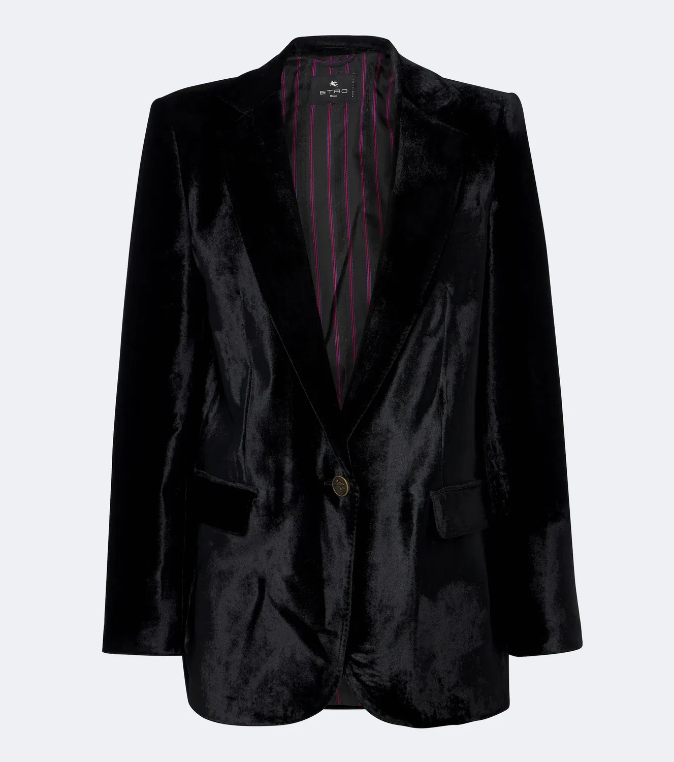 Бархатный блейзер ETRO, черный