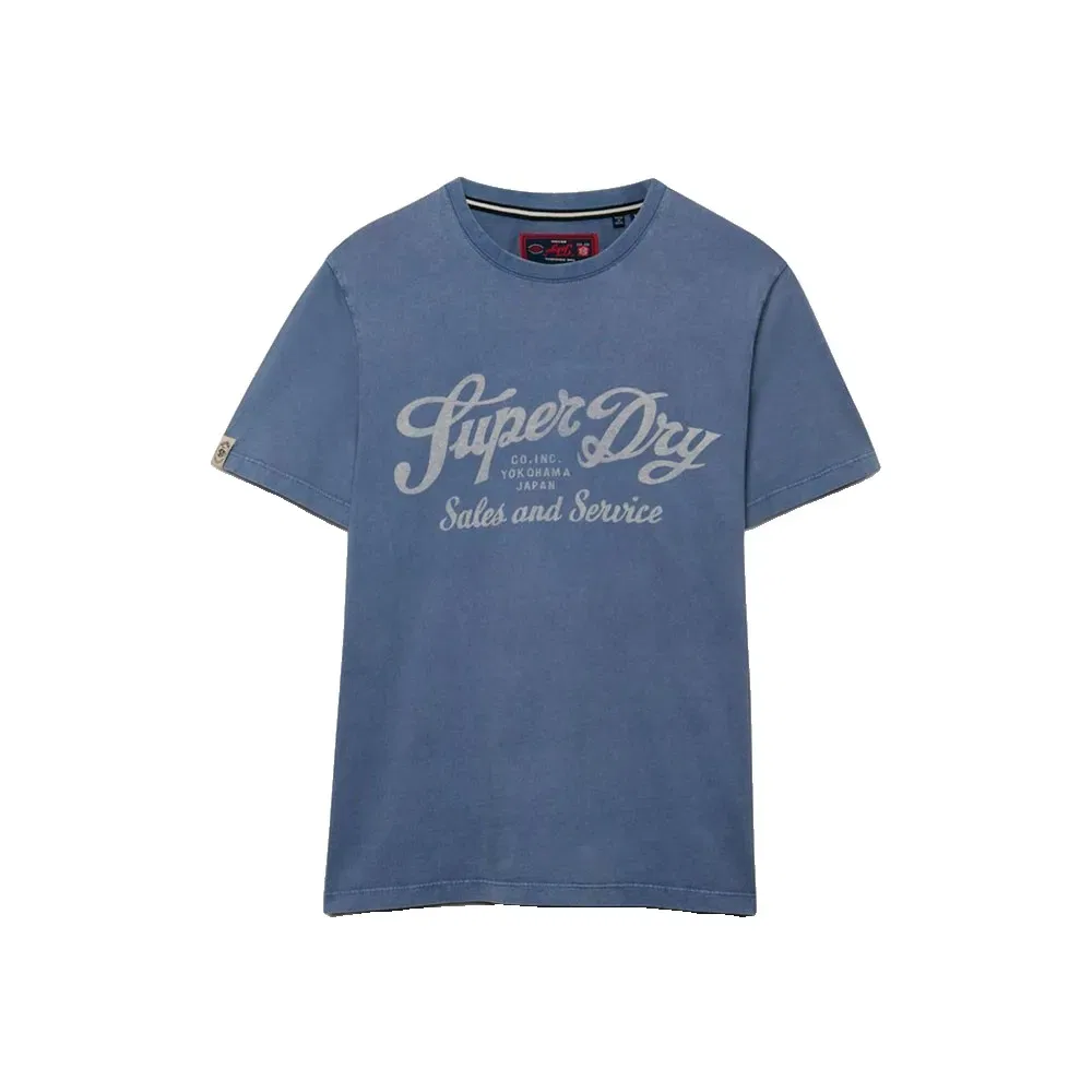 Мужская футболка с коротким рукавом Vintage Script Superdry, Blue — фото 3