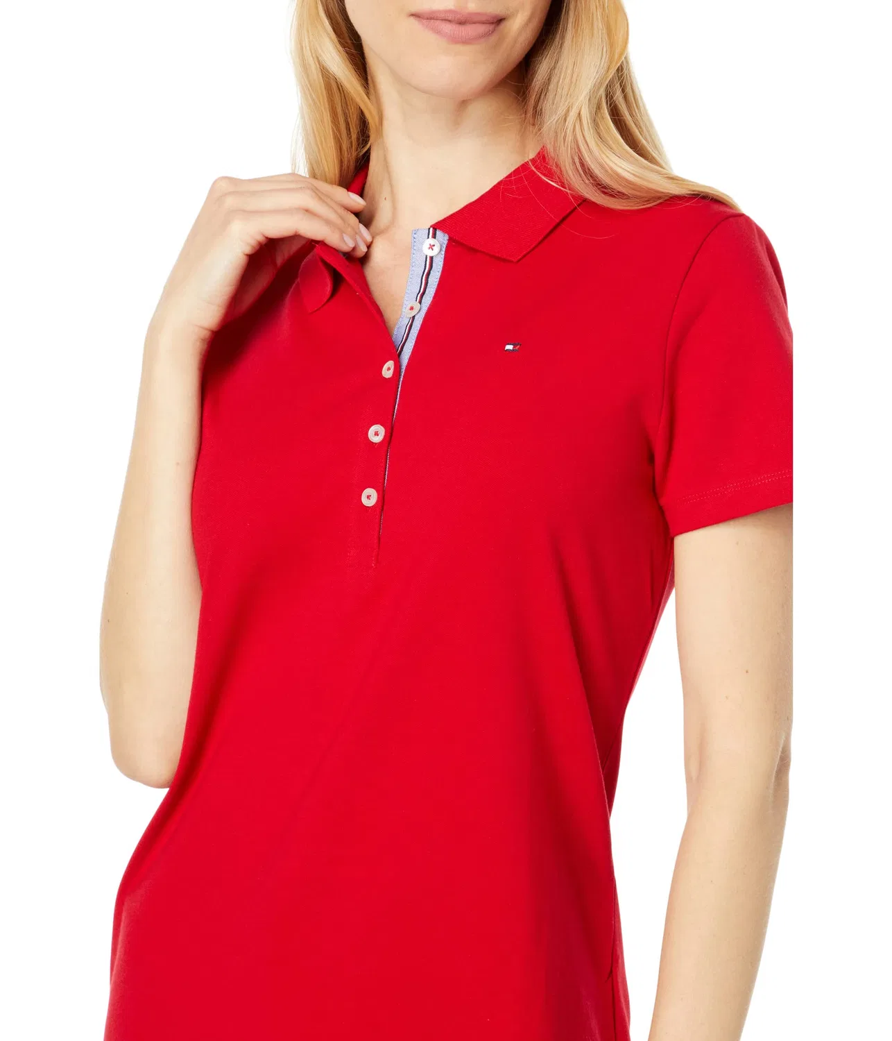 Женское поло с коротким рукавом Polo Core S/S Tommy Hilfiger, Red — фото 3