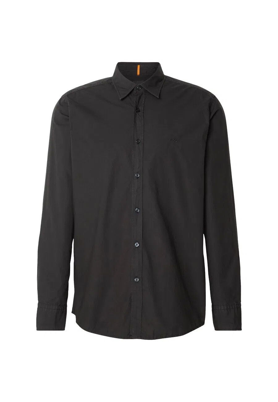 Рубашка BOSS Regular fit Button Up Shirt 'Relegant_6' черного цвета