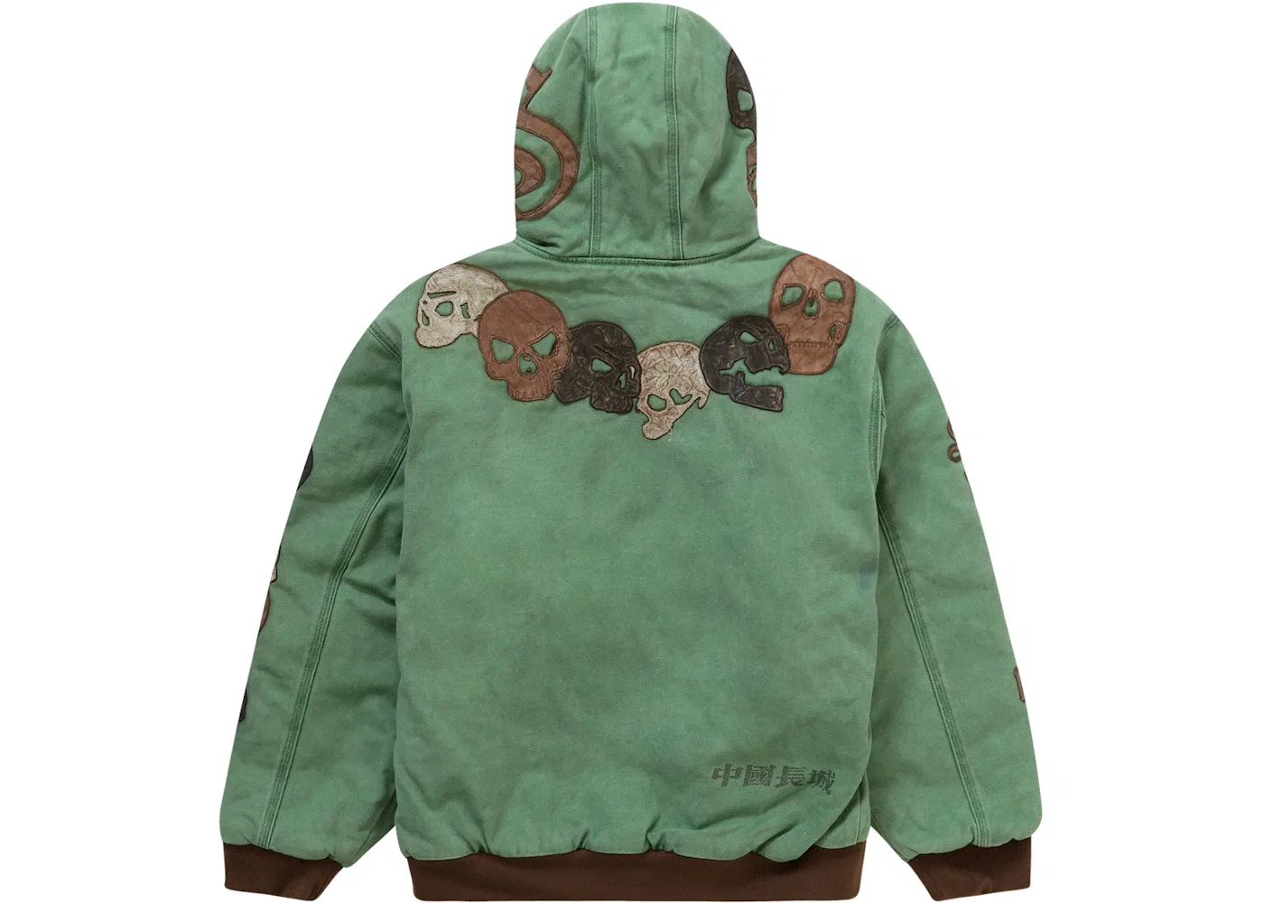 Мужская куртка с капюшоном Supreme Great China Wall Jacket, Washed Green — фото 3