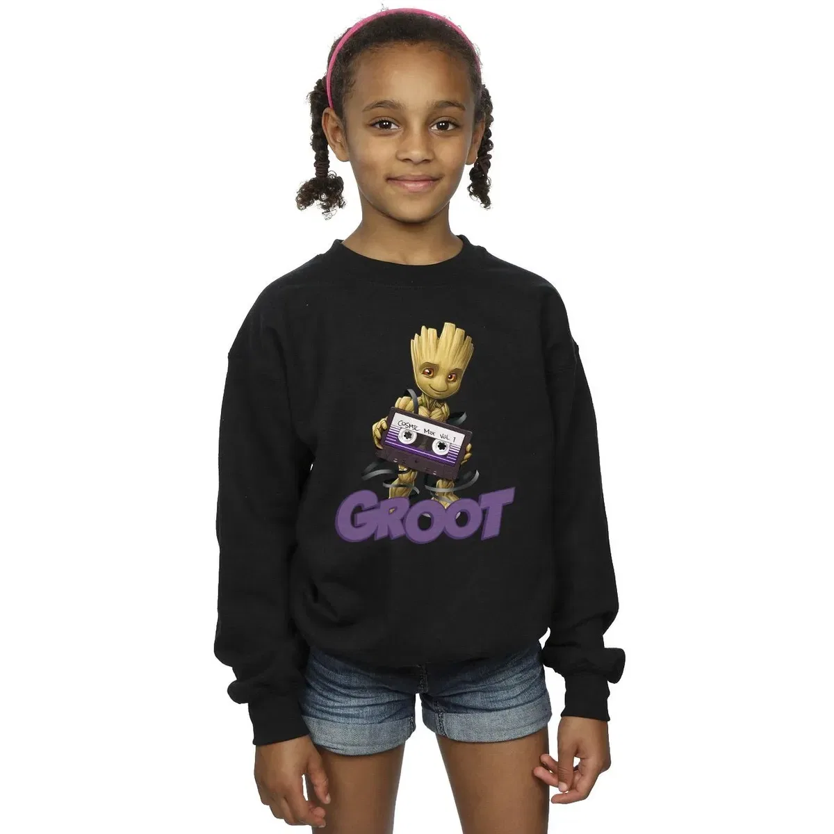 Свитшот с принтом Groot Cassette Guardians Of The Galaxy, Black