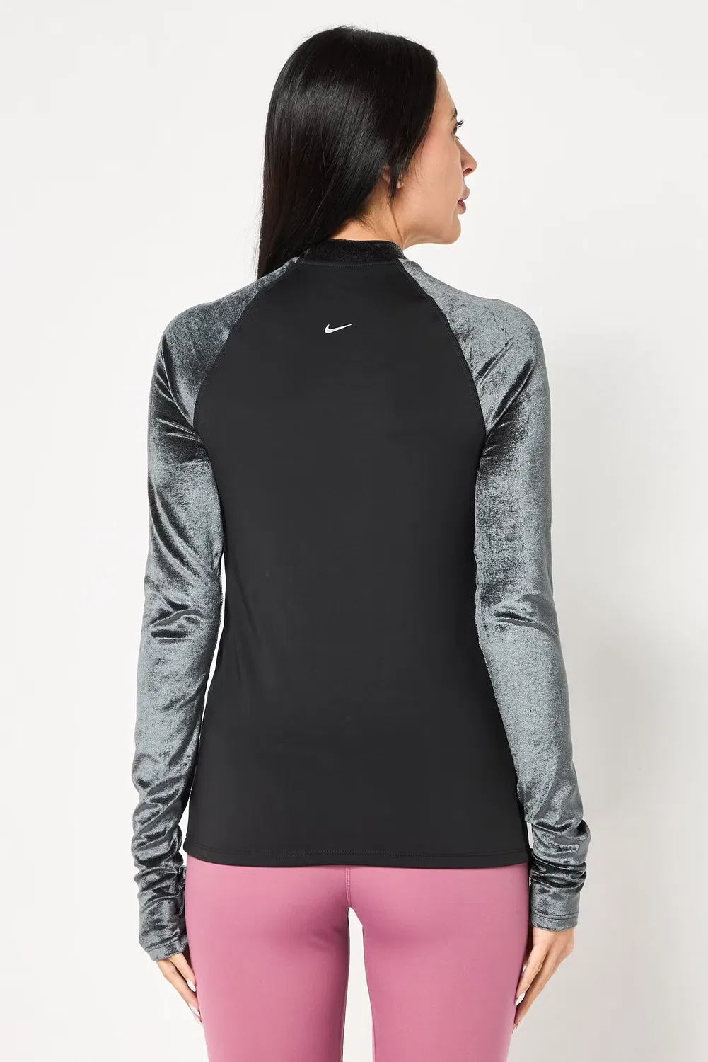 Топ спортивный с длинным рукавом Nike, черный — фото 2