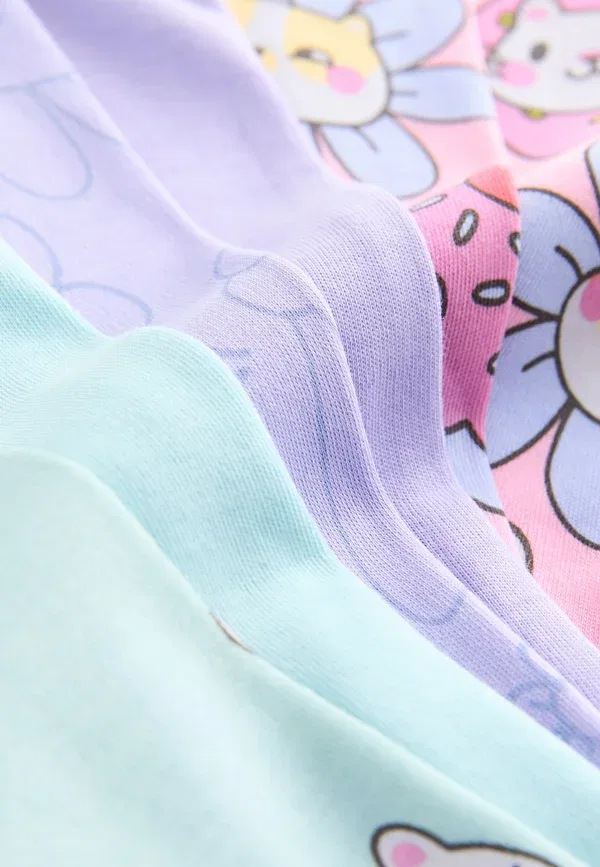 Комплект пижам из 3 штук, хлопок, Regular fit - 3 pack set - pyjama set Next, Purple Cat Print, фиолетовый — фото 3