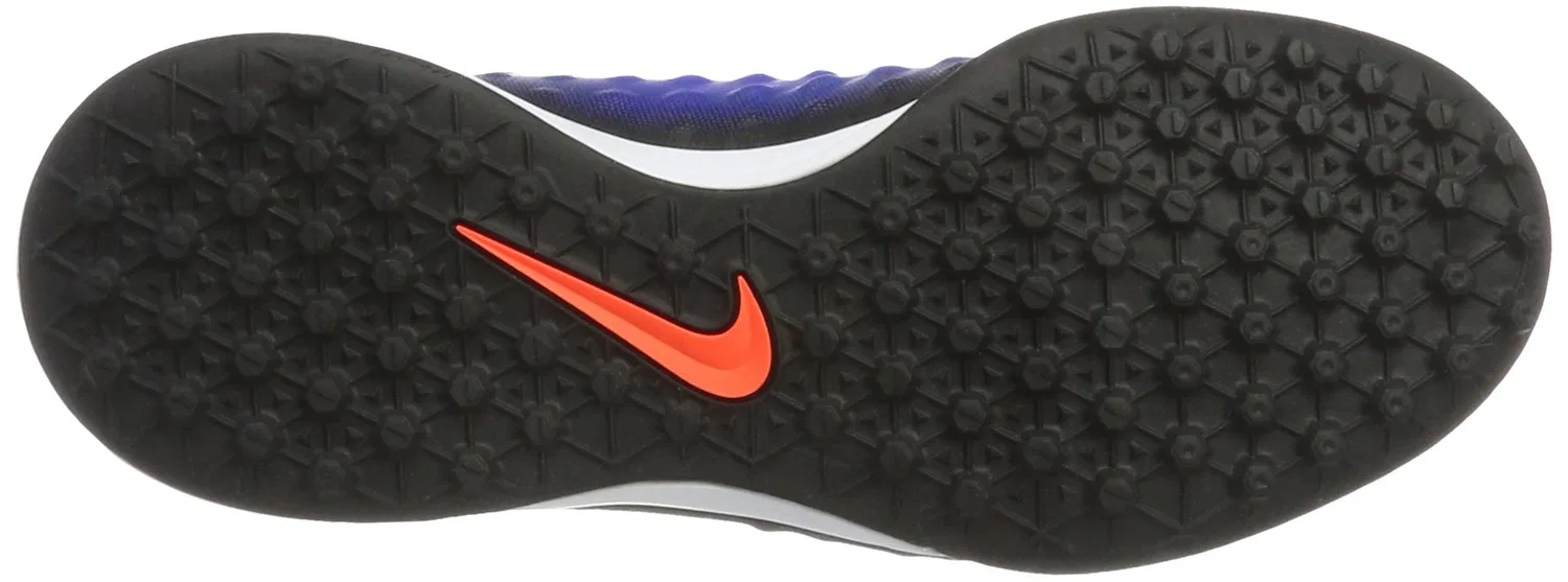 Детские бутсы для мальчиков с длинным шнурованием Magista X Opus Ii Tf NIKE, Blu Black White Prmnt Bl Bl Tnt — фото 4