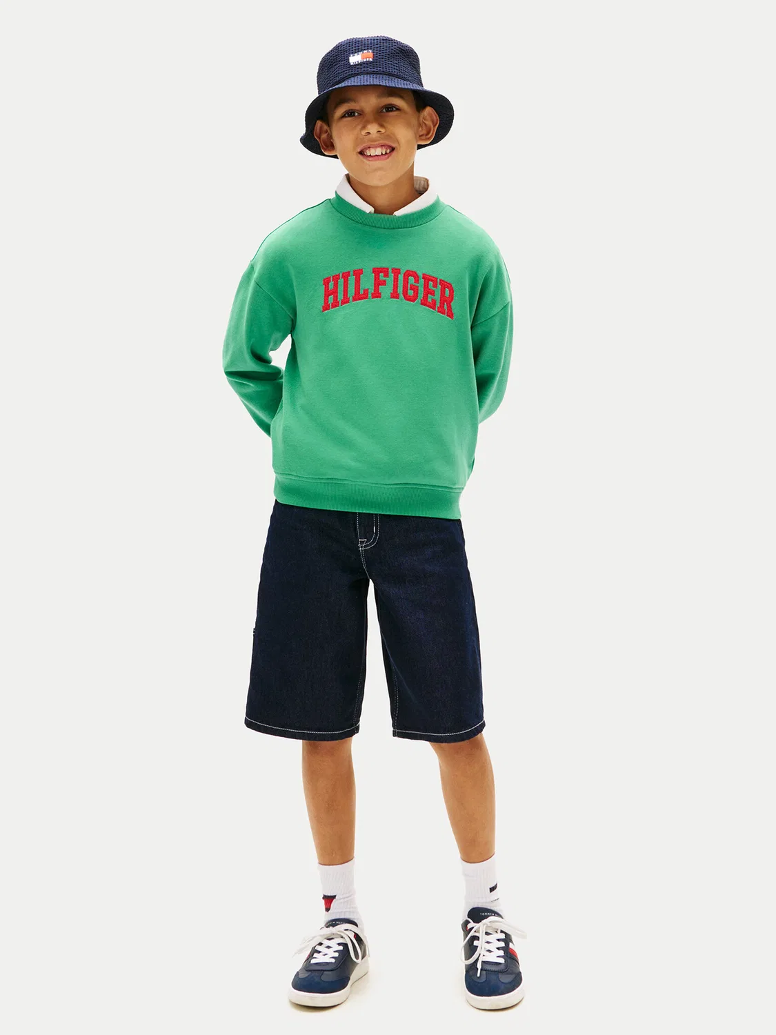 Толстовка стандартного кроя для мальчика Tommy Hilfiger, зеленый — фото 2