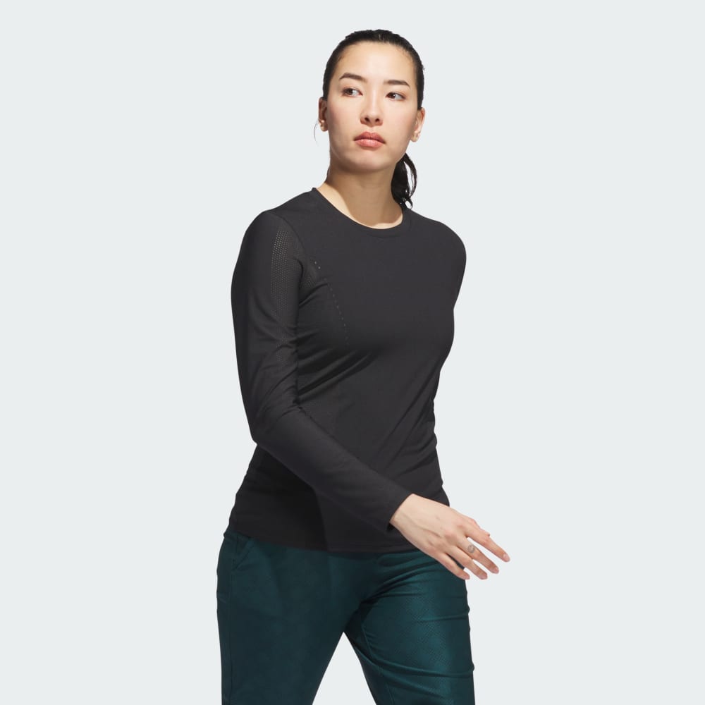 Спортивный топ Adidas Ultimate365 Tour Engineered Long Sleeve Slim Top, черный — фото 3