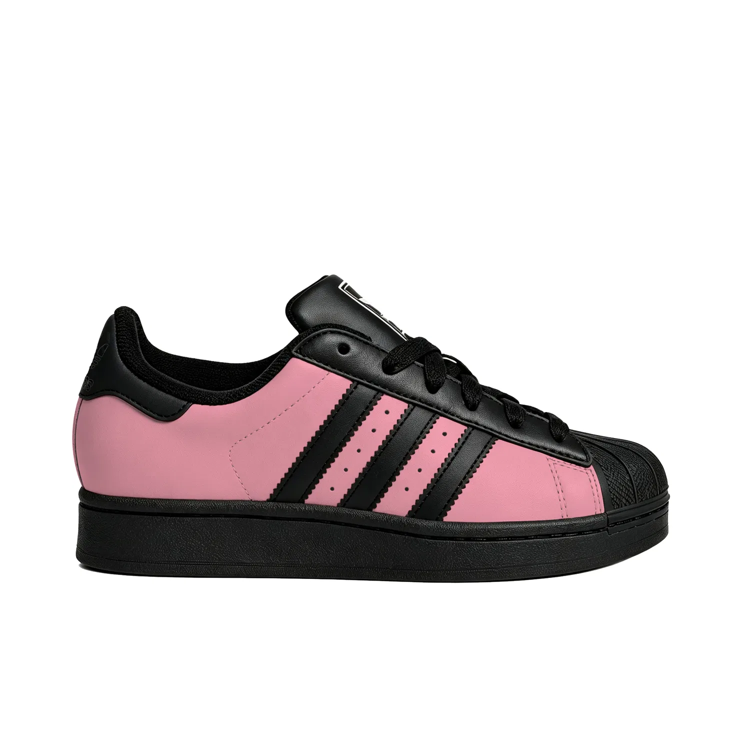 Детские кроссовки для скейтбординга с черно-розовым дизайном Superstar 2 Adidas Originals, Black Pink — фото 4