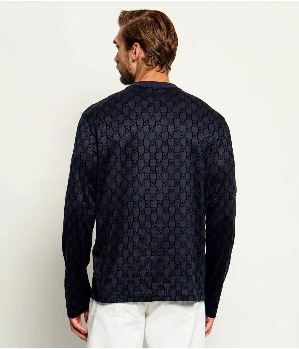 Мужской лонгслив Emporio Armani, Blu Marino — фото 3