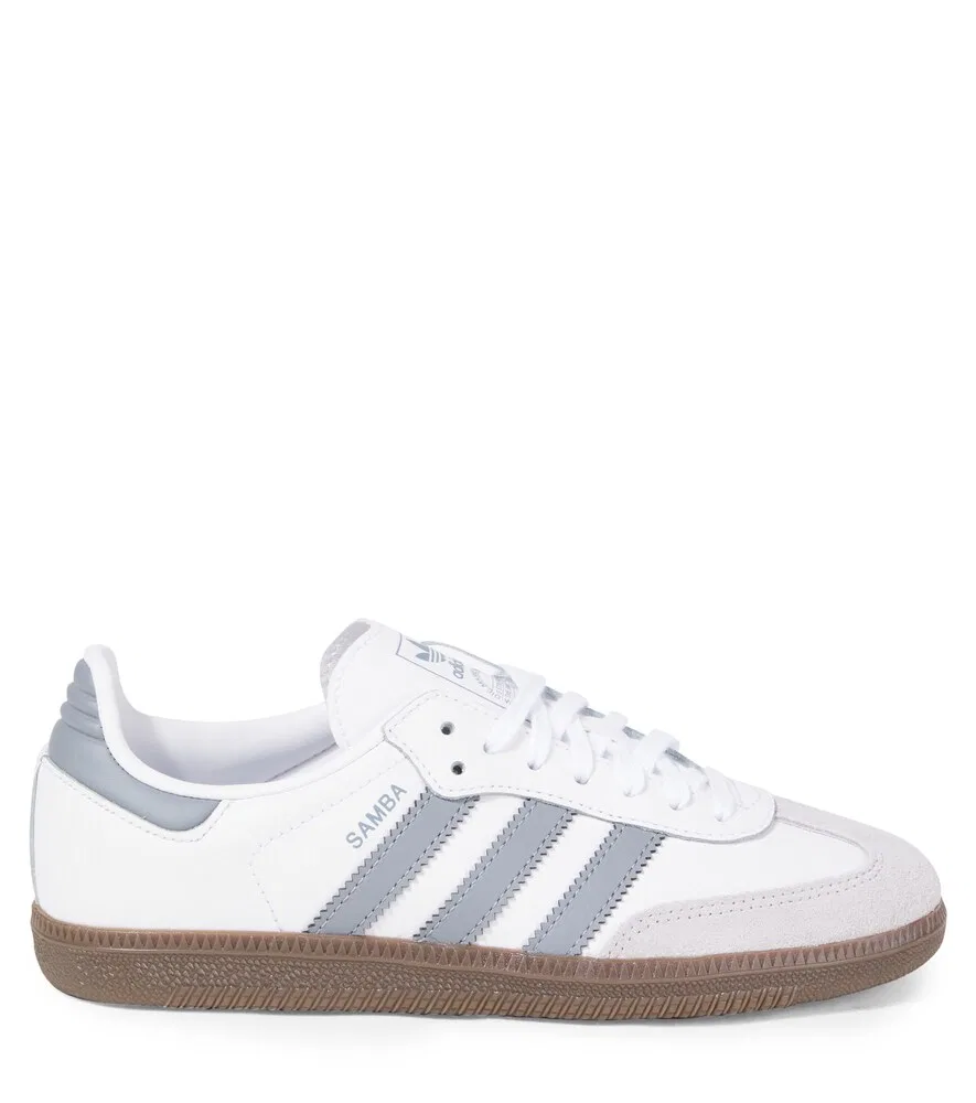 Кожаные кроссовки Samba OG Adidas Originals Kids, белый — фото 4