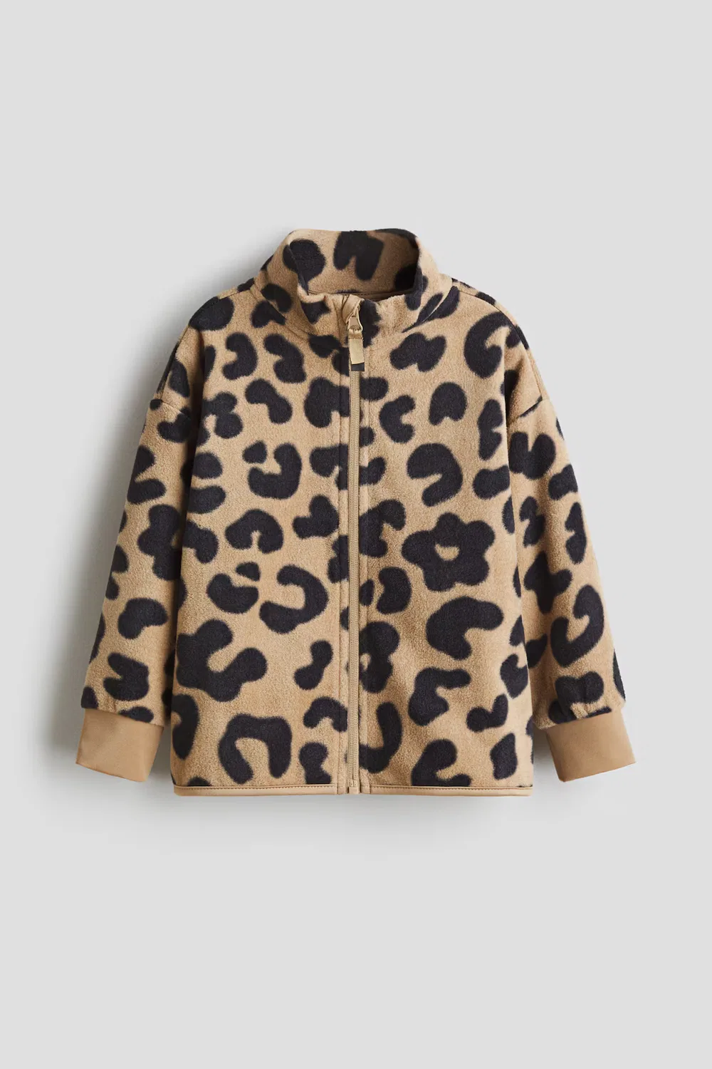 Флисовая куртка H&M, Beige/Leopardenprint