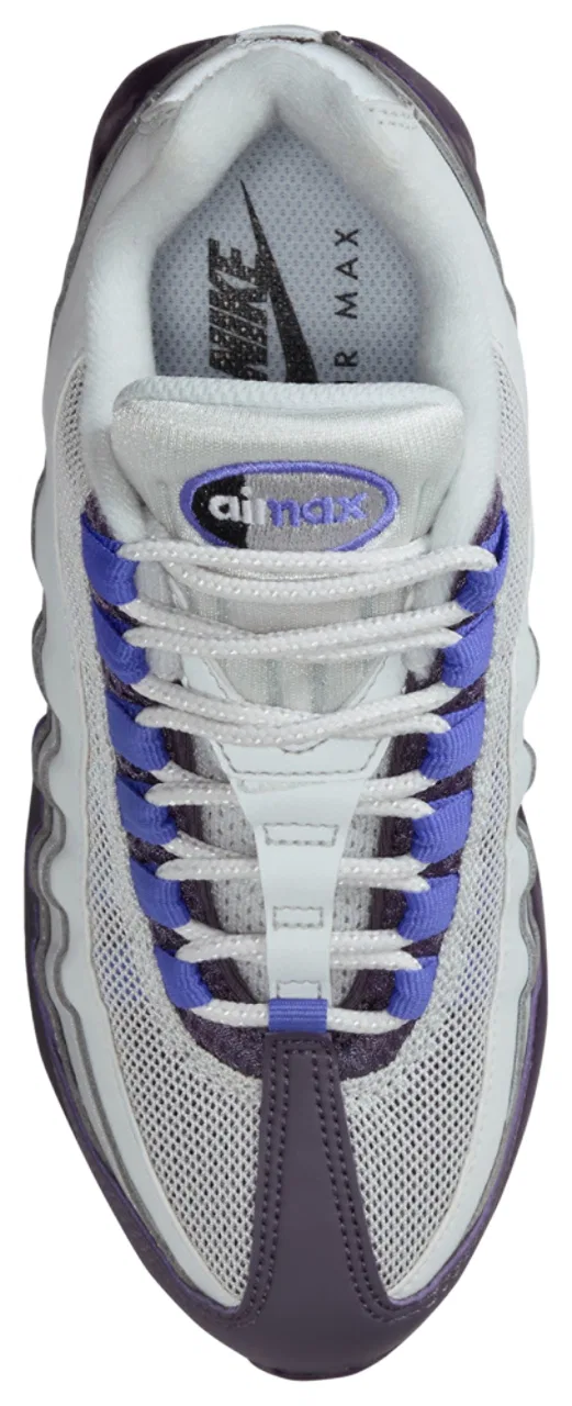 Кроссовки для мальчиков Air Max 95 BB Leather Nike, цвет Photon Dust/Sapphire/Dark Raisin — фото 3