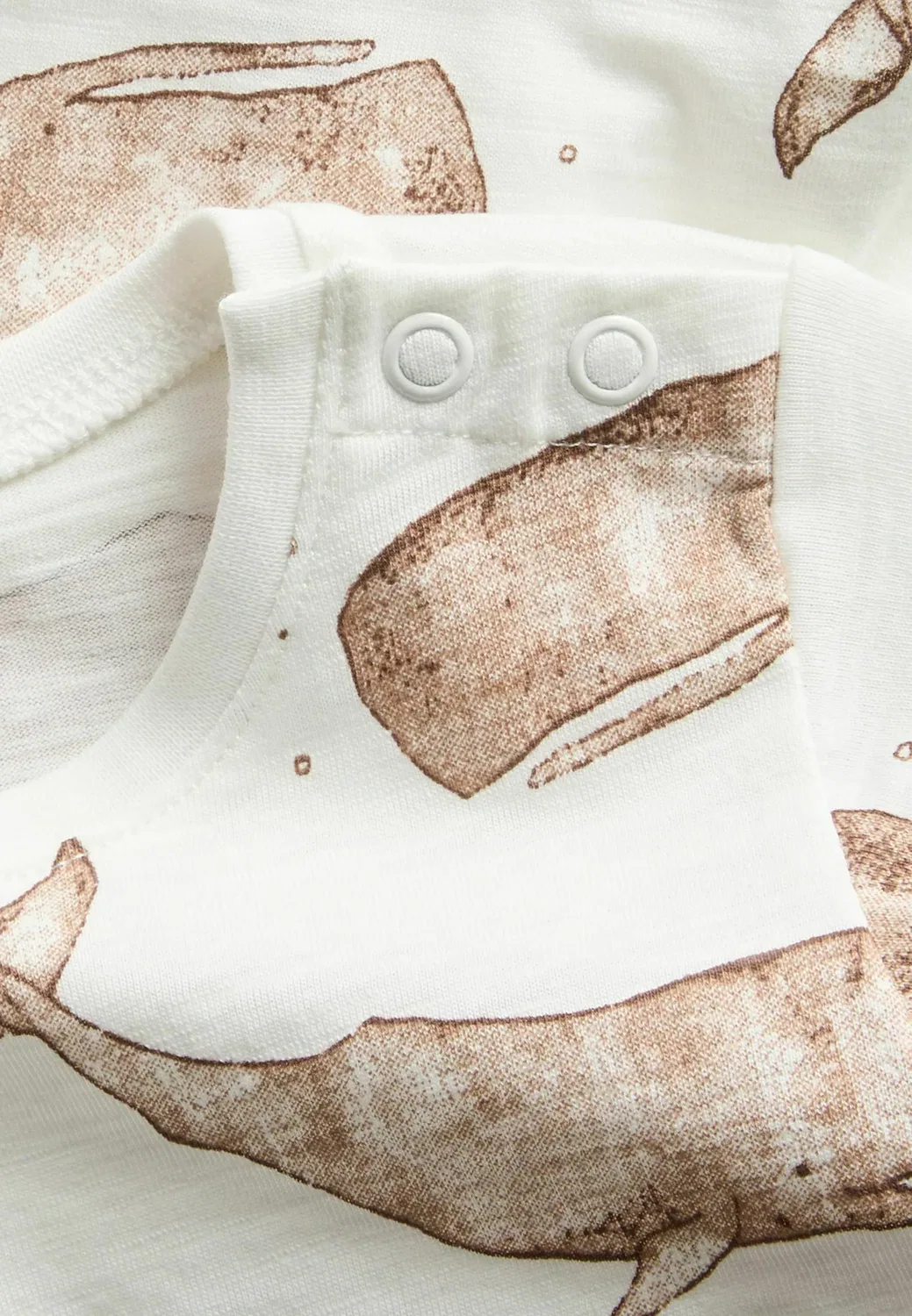 Боди с короткими рукавами и рисунком кита, унисекс Newbie, Off-White — фото 4