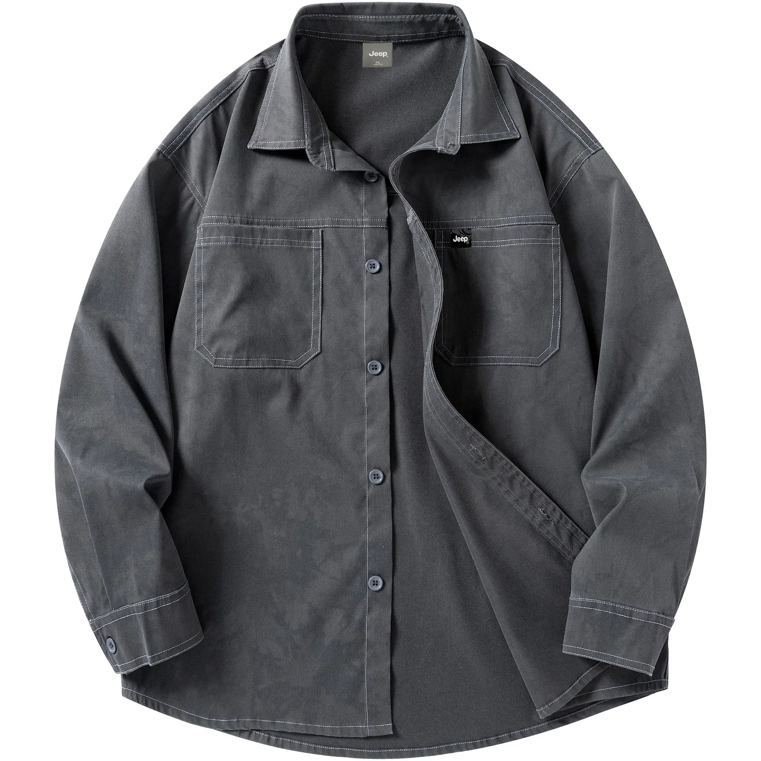Детская рубашка с воротником Urban Casual Shirts Jeep, Khaki — фото 3
