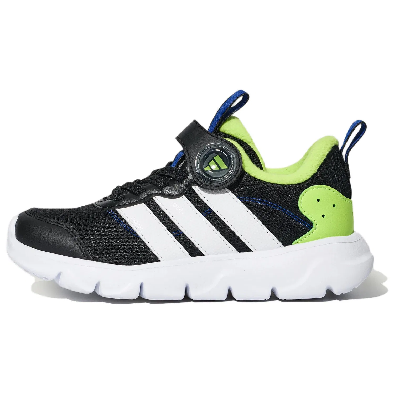 Детские кроссовки для бега Playflow 2.0 Adidas, Black/White/Green Fluorescent