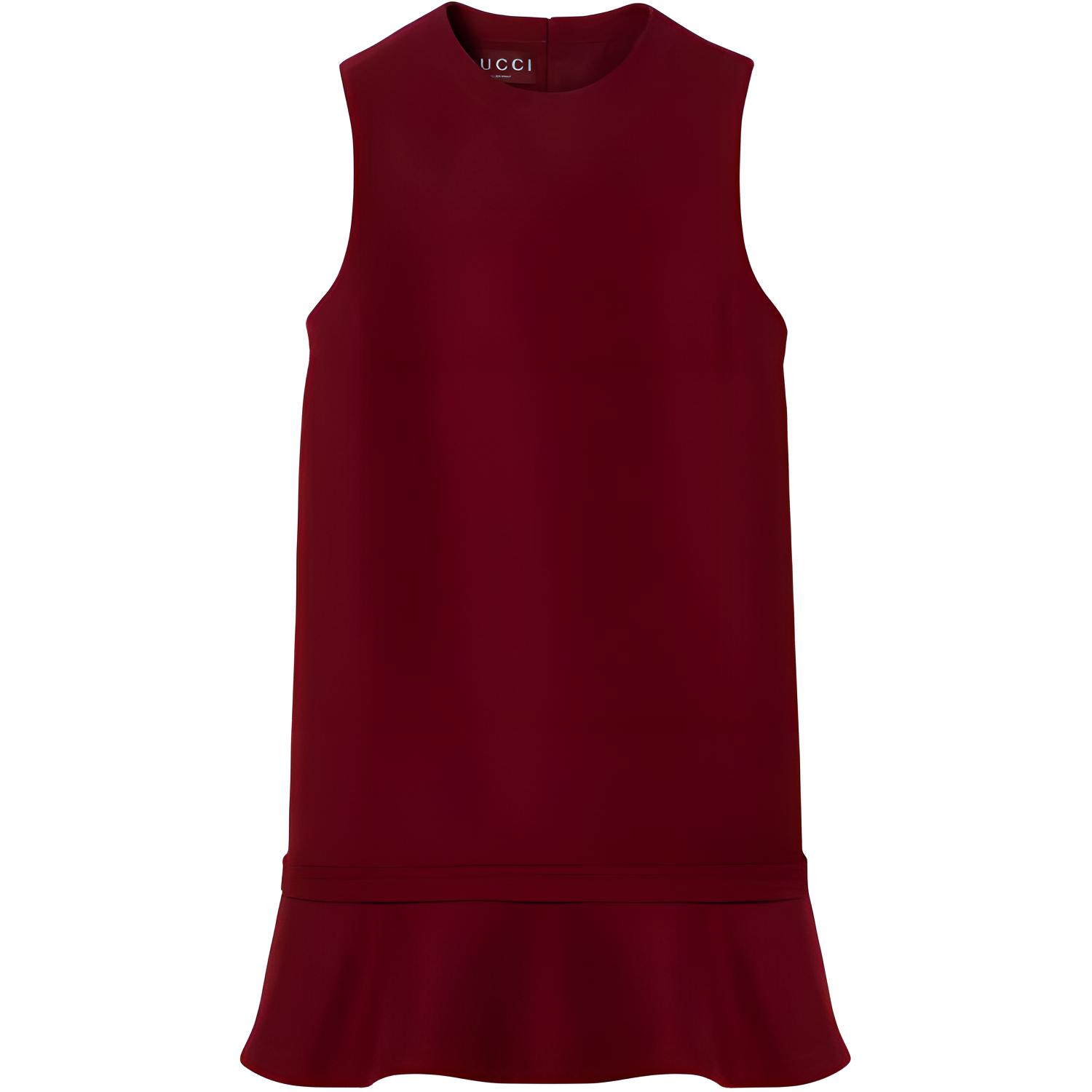 

Мини-платье с баской GUCCI, красный