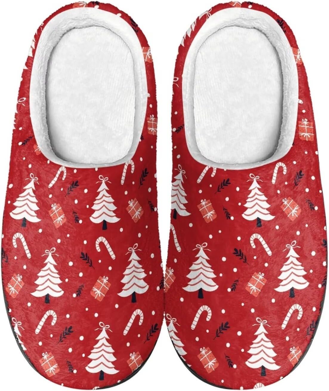 

Тапочки Flashideas для женщин и мужчин, мягкие, пушистые, теплые, домашние, с нескользящей подошвой, парные, повседневного стиля, Christmas Tree