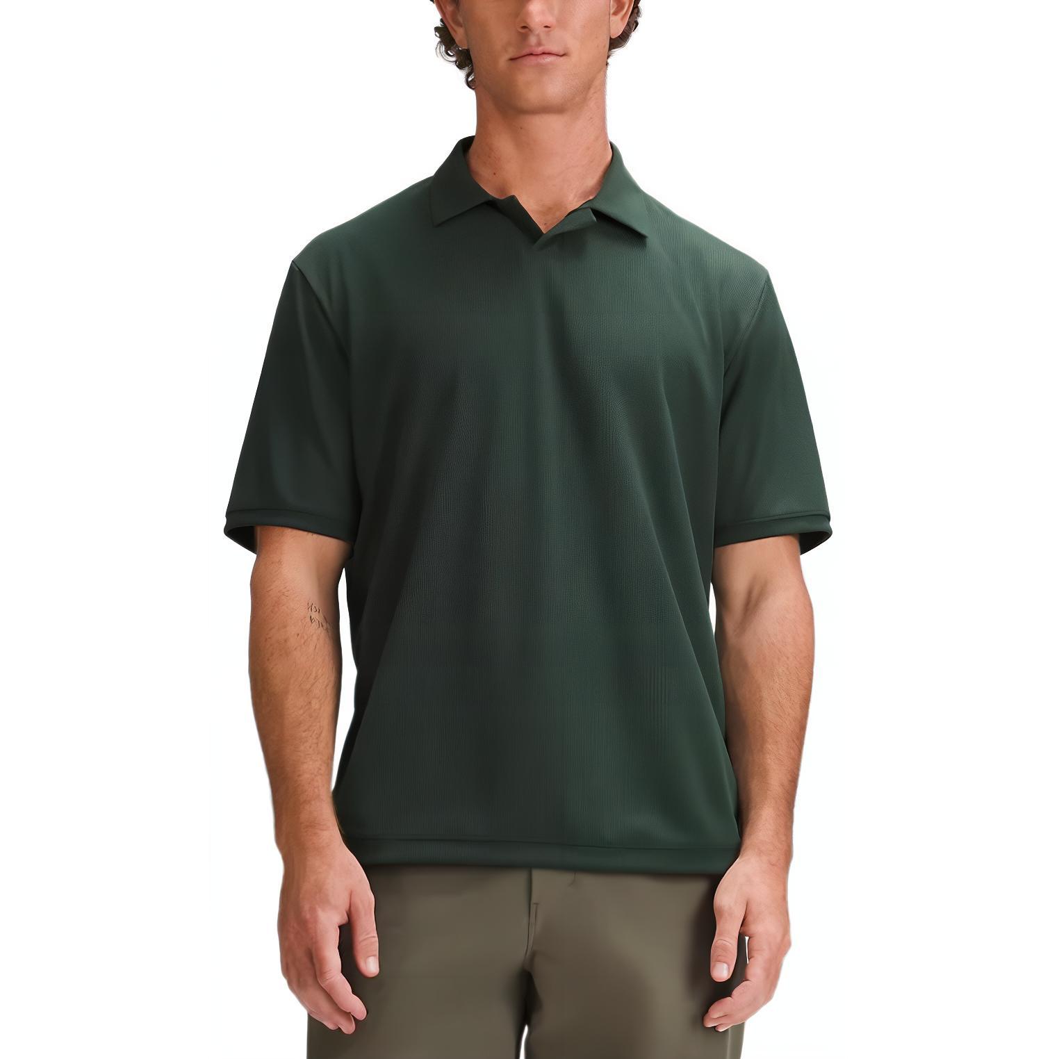 

Текстурированная сетчатая короткая поло для мужчин Lululemon, зеленый