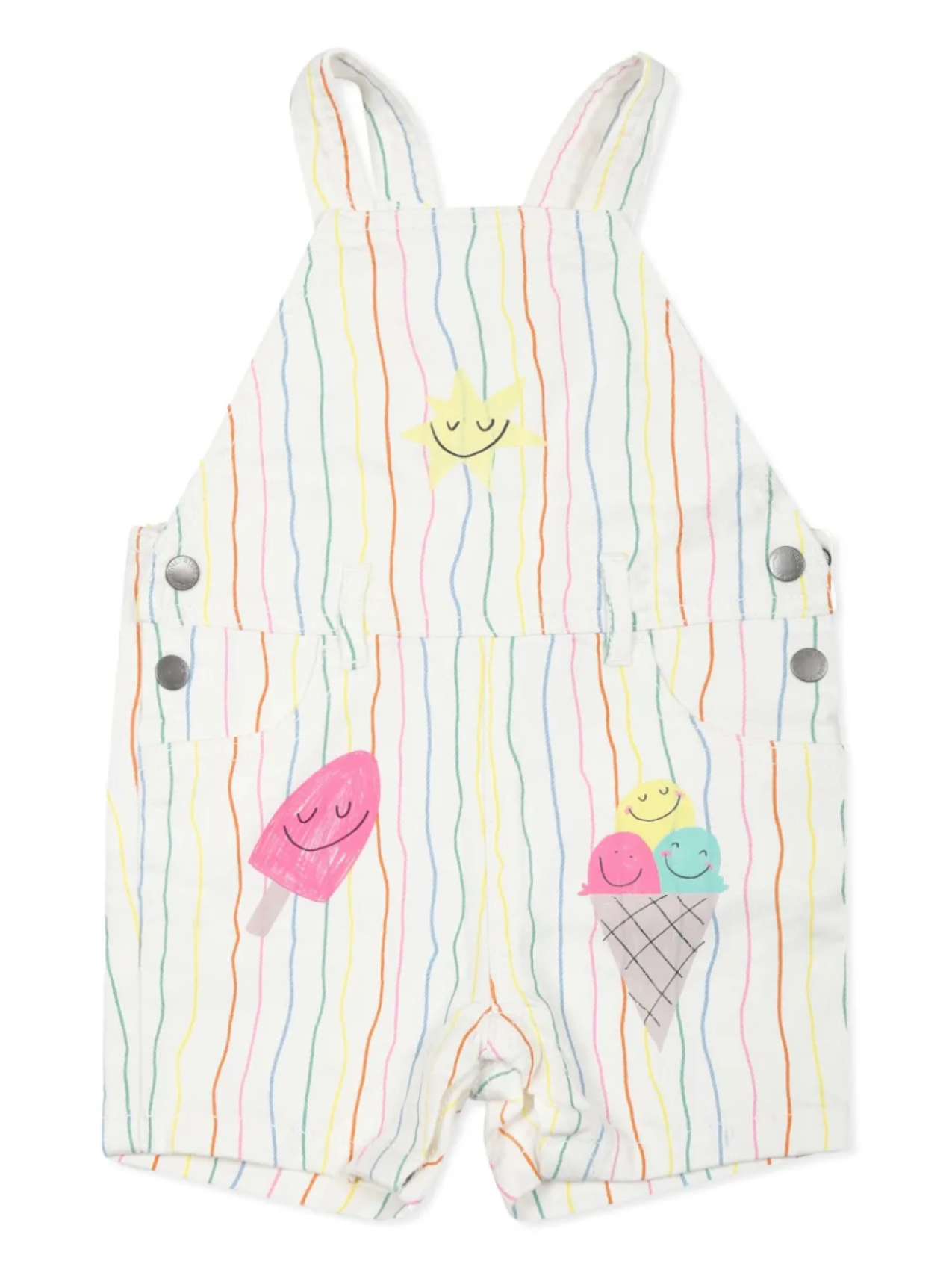 

Детский полосатый комбинезон Stella McCartney Stella McCartney Kids, белый
