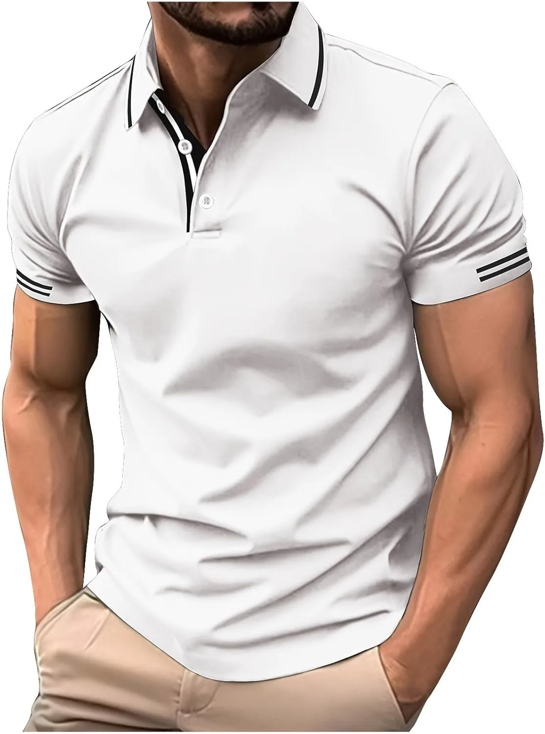 

Короткий рукав рубашка для мужчин Button down Golf Polo классический крой
