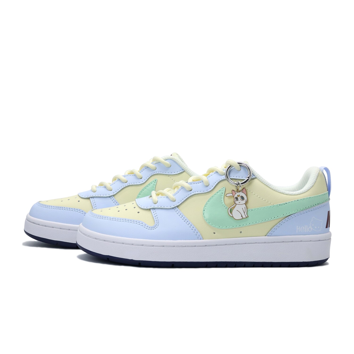 

Кроссовки Nike Court Borough Skateboarding Shoes Women's Low-top Beige/blue/green, зеленый
