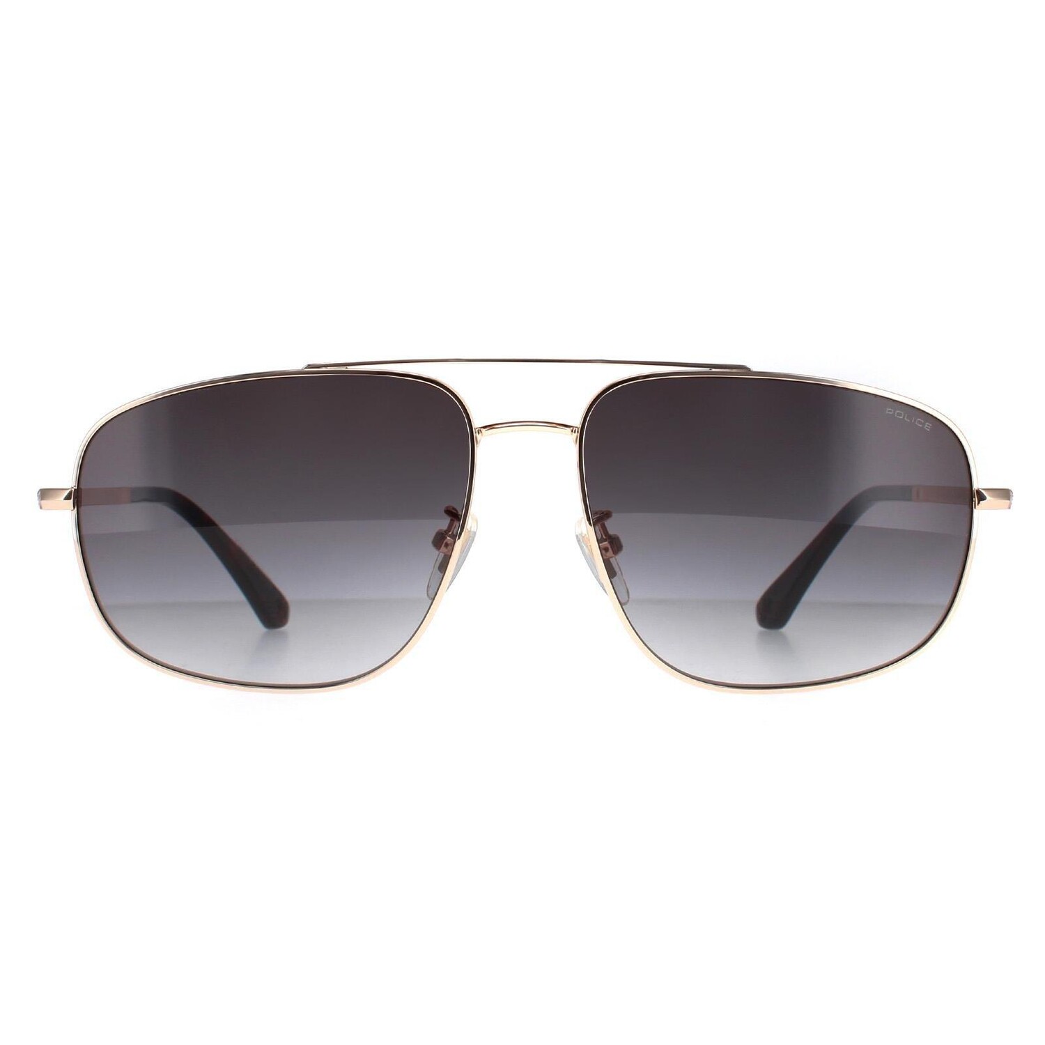 

Aviator Shiny Total Rose Gold Дымчатый градиент SPLE04 Police, золото