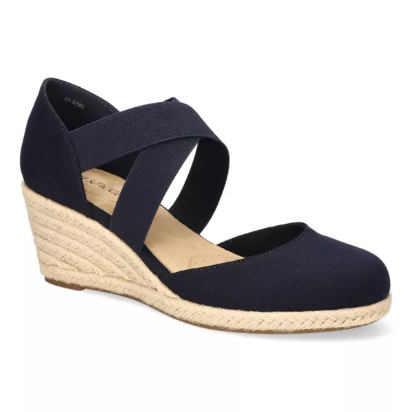Женские босоножки-эспадрильи Pari на танкетке Easy Street, цвет navy canvas