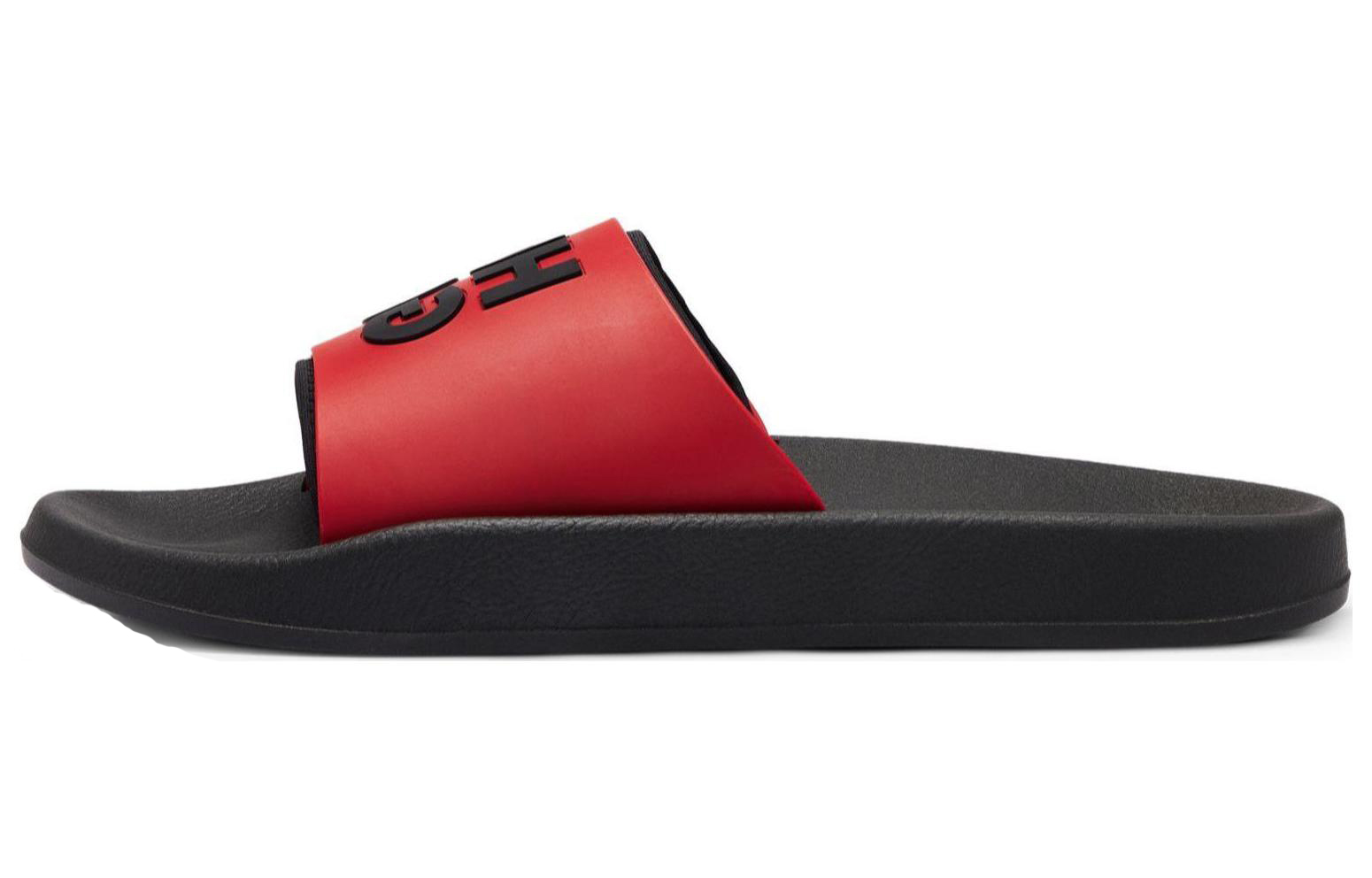 

HUGO BOSS Мужские слайдеры с резиновой подошвой черно-красные, цвет Black Red