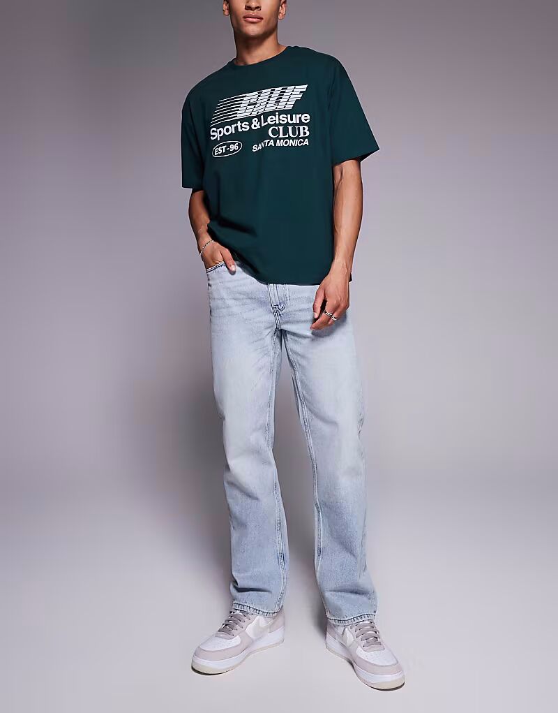 

Джинсы прямого кроя ASOS DESIGN светло-синего цвета с оттенком