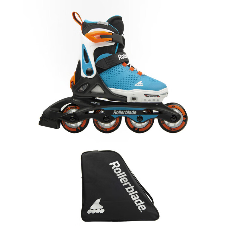 

RollerBlade Роликовые коньки Flash для мальчиков и девочек, детские, полный комплект, синий, размер M (33-36.5 см)