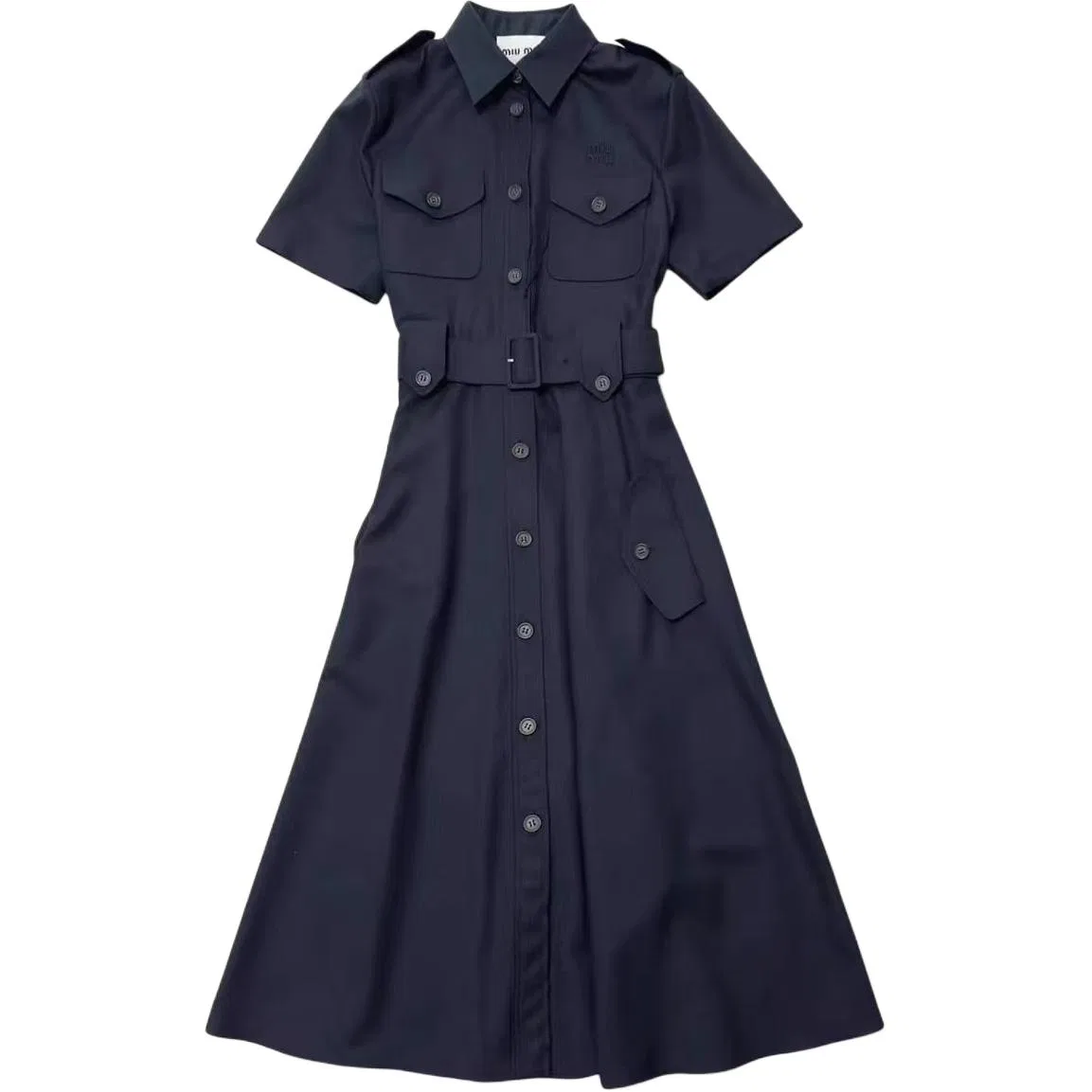 Платье с коротким рукавом женское MIU MIU, Navy Blue