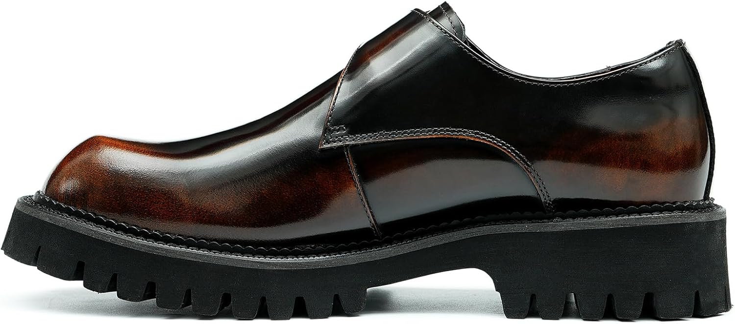 

Мужские кожаные монашеские туфли Neufboissee, Coffee