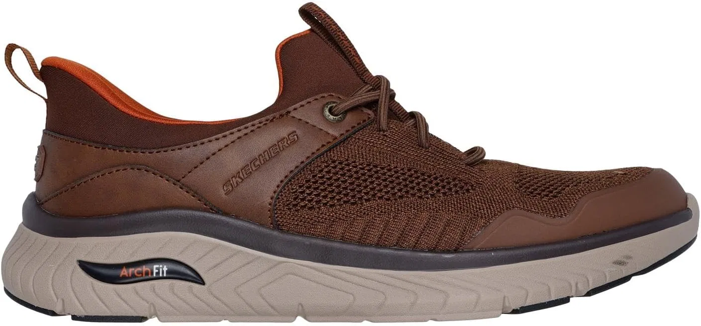 Мужские кроссовки Skechers Arch Fit Crosser - Emeric Trainers, Brown — фото 4