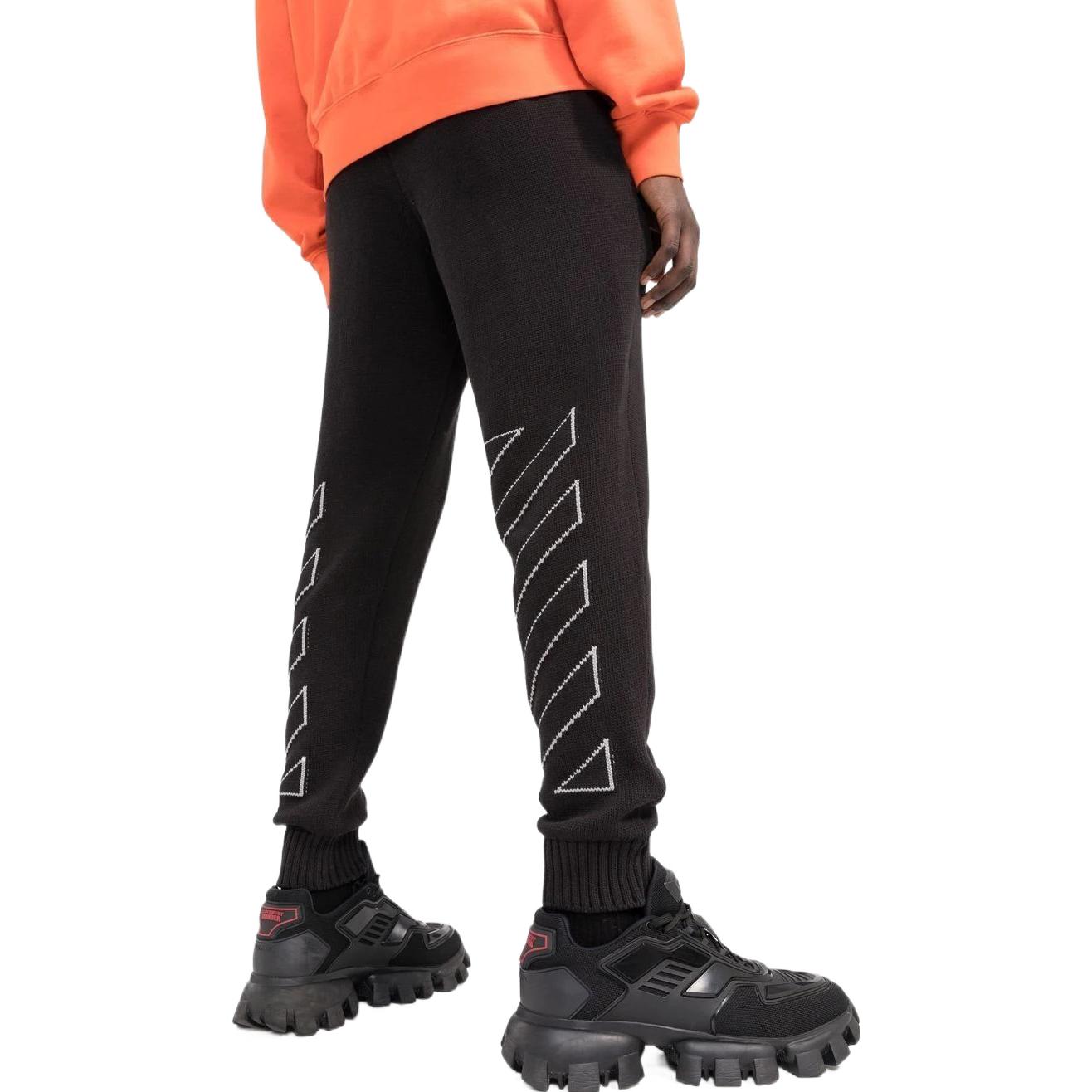 Спортивные брюки Men's Off-White FW22 Diagonals Diagonal Stripes Bundle Feet Sports Pants/Trousers/Joggers Black OMHG011C99KNI0011006 — фото 4