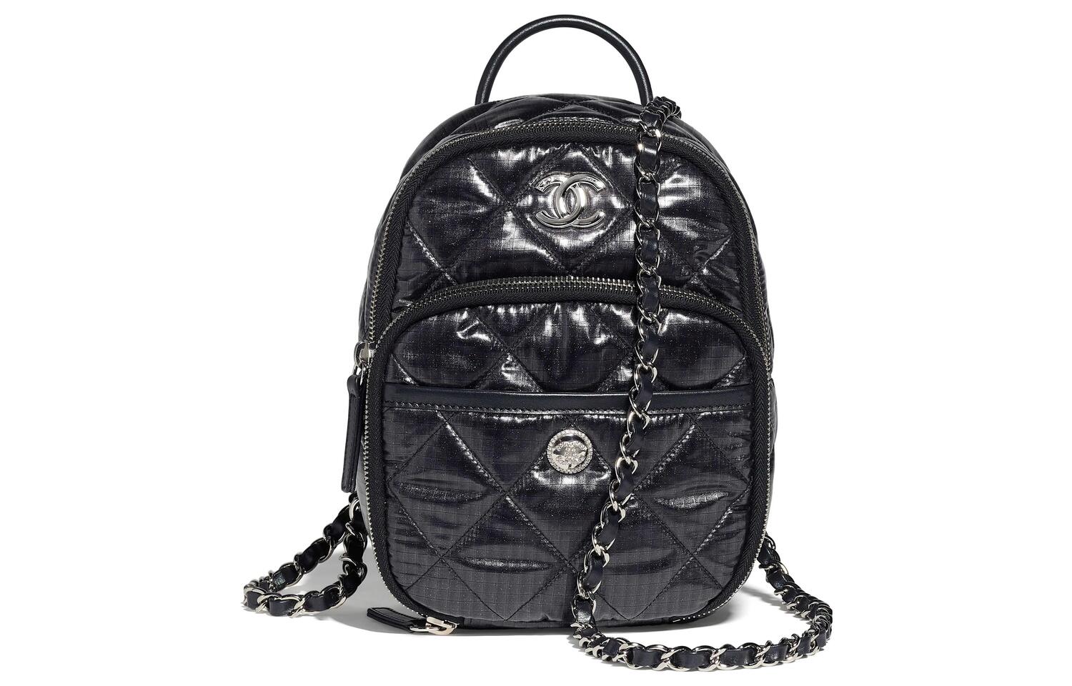 

CHANEL Нейлоновый рюкзак женский черный