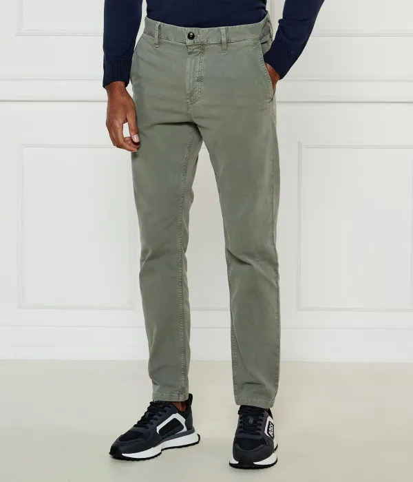 Брюки чинос 10265822 01 Tapered fit Boss Orange, зеленый — фото 3